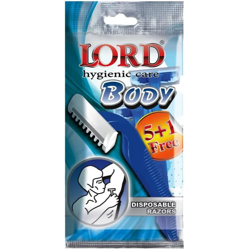 Lord | Set Of 5+1 Disposable Razors Single Blade For Body Shaving