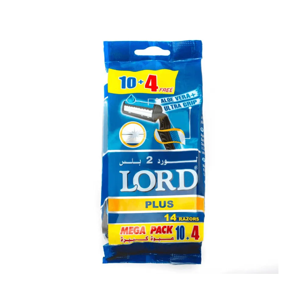 Lord | Disposable Razor Twin Blades with Lubricating | 10+4 Pcs