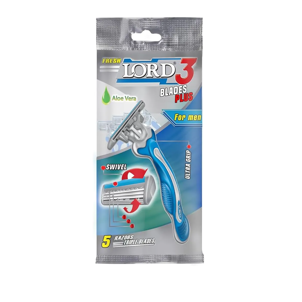 Lord | Triple Blade Disposable Razor for Men | 5 Pcs