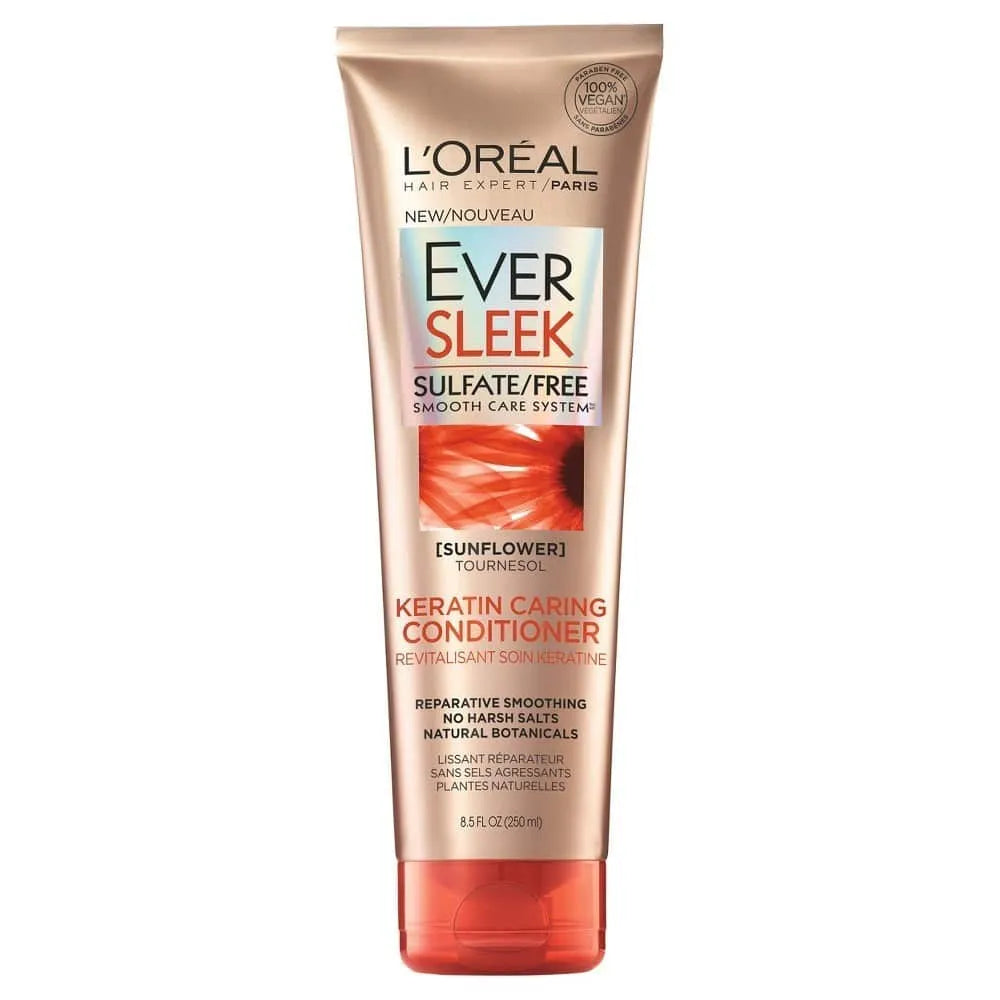 L'Oreal Paris | EverSleek Sulfate Free Keratin Caring Conditioner with Sunflower Oil | 250ml
