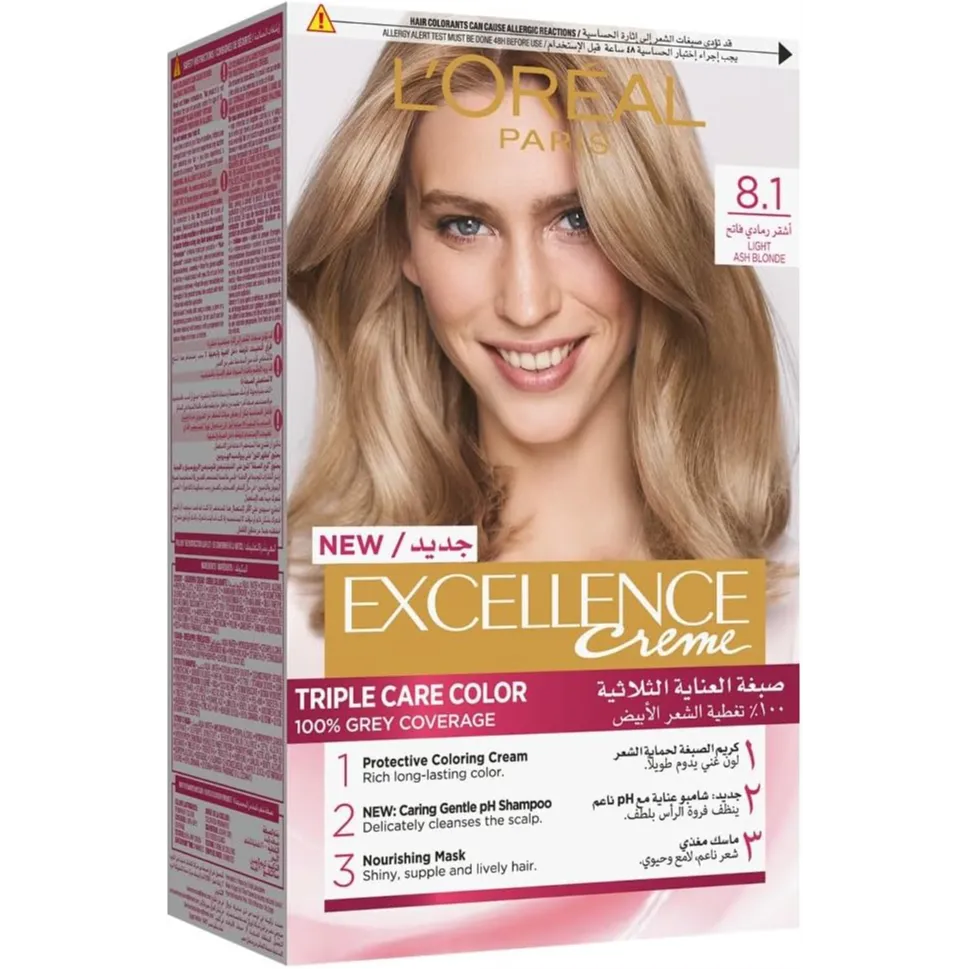 L'Oreal Paris | Excellence Creme Ash Blonde 8.1 Hair Dye
