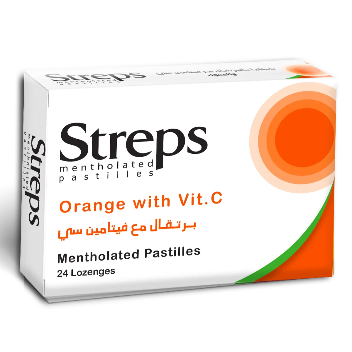 Luna | Streps Orange + Vitamin C ( Sugar Base ) Box | 2 Strip