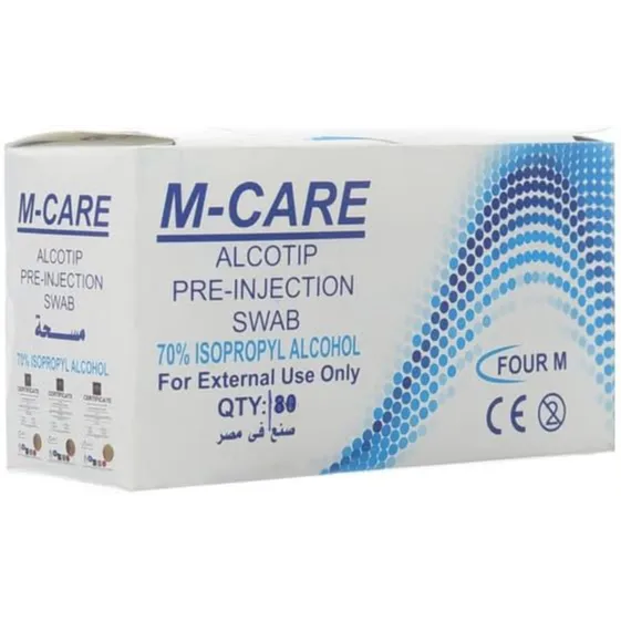 M Care | Alcotip Pre Injection Swab | 100 Pcs
