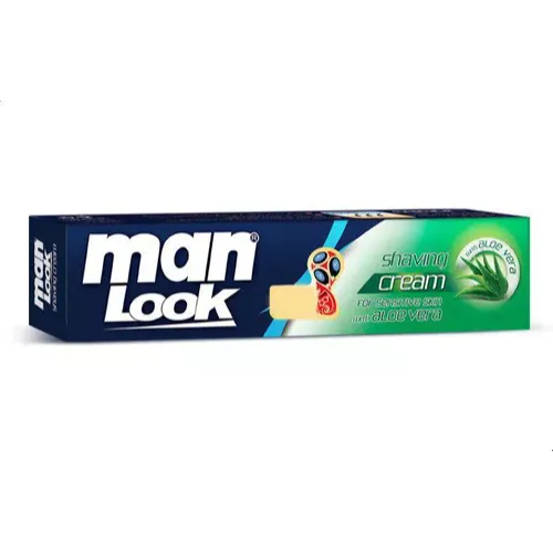 Man Look | Shaving Cream With Aloe Vera Extract For Sensitive Skin | 40gm