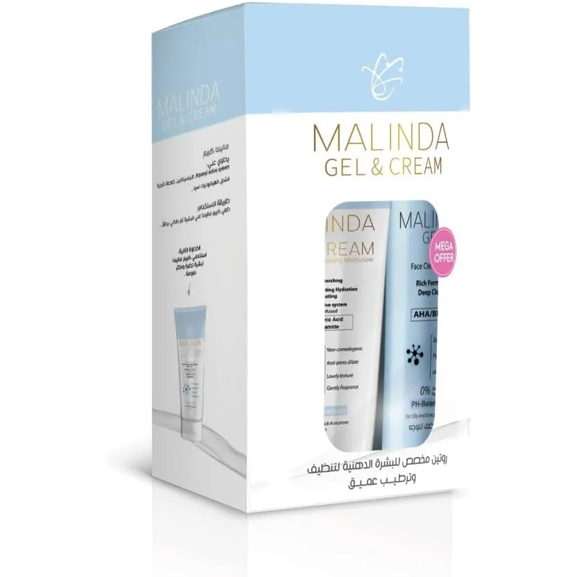 Melinda | skin routine Malinda Gel cleaner + Melinda | cream moisturizer