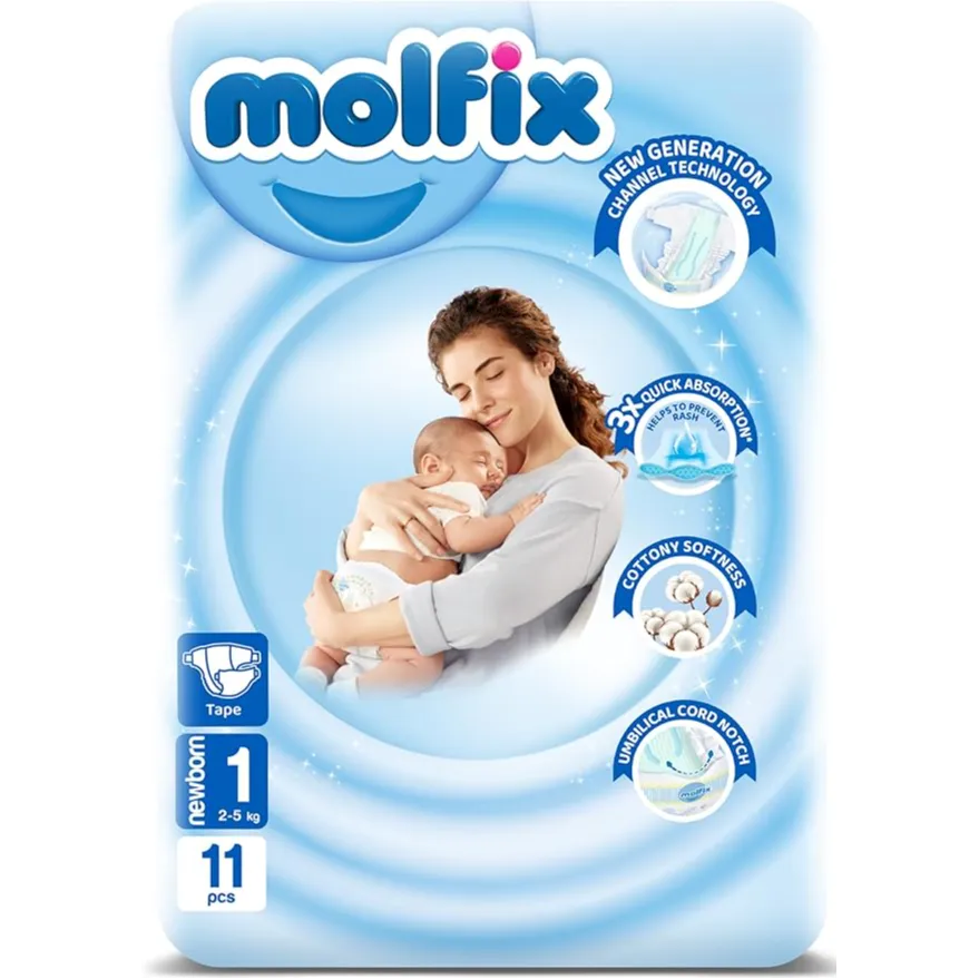 Molfix | Diapers Small Pack Newborn Comfortfix Size 1 | 11 Pcs
