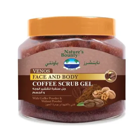 Nature's Bounty | Venos Coffee Scrub Gel with Coffee & Walnut Powder for Face & Body | 600gm