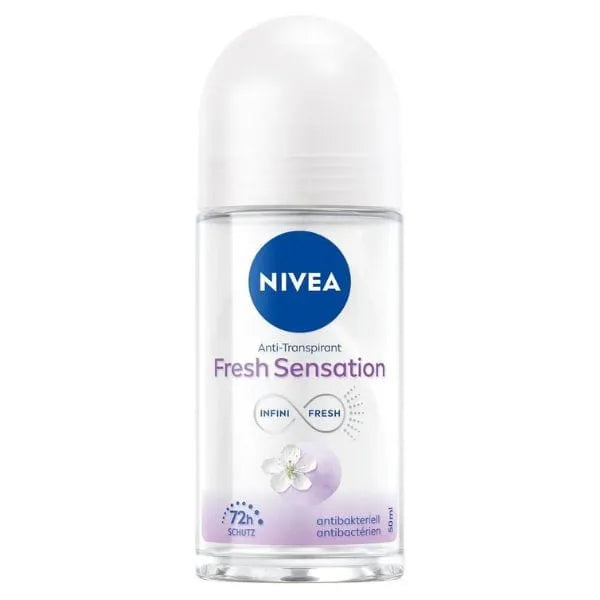 Nivea | Fresh Sensation 72H Antibacterial & Anti-Perspirant Roll-On Deodorant for Women | 50ml