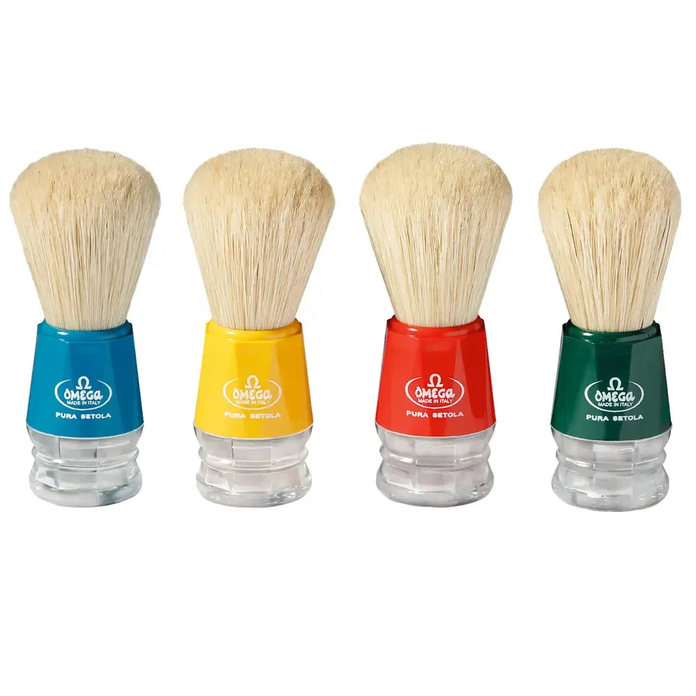 Omega | Boar Multicolor Shaving Brush | 1 Piece