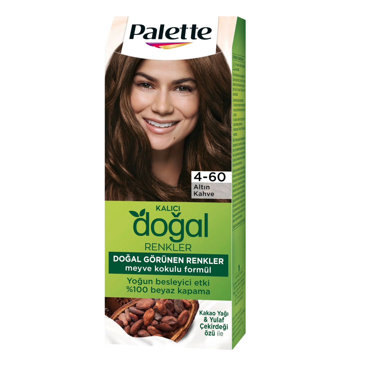 Schwarzkopf | Palette Natural Permanent Hair Color Cream Fruity Scent with Cocoa & Oat Milk Golden Brown 4-60