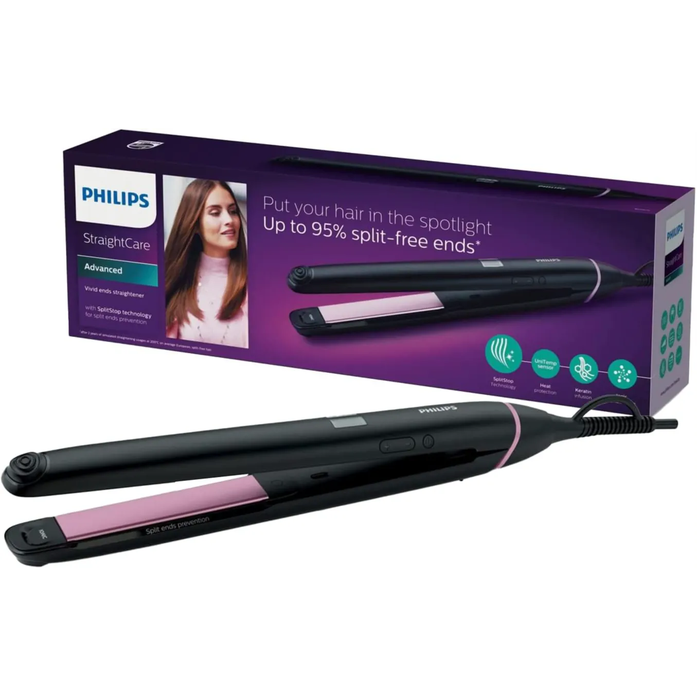 Philips | Care Vivid Split Stop Hair Straightener