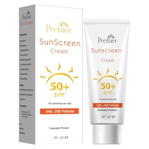Prettier | Sunscreen Cream SPF 50+ | 60gm