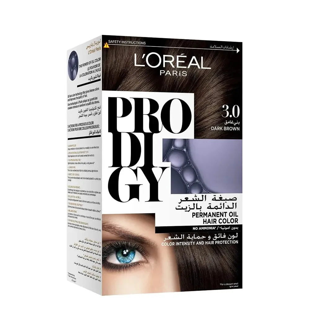 L'Oreal Paris | Prodigy Ammonia Free Hair Color | 3.0 Brown Kohl | Dark Brown