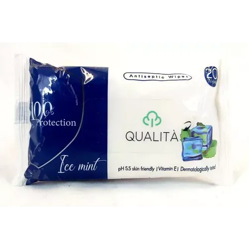Qualita | antiseptic wipes ice mint | 20pcs