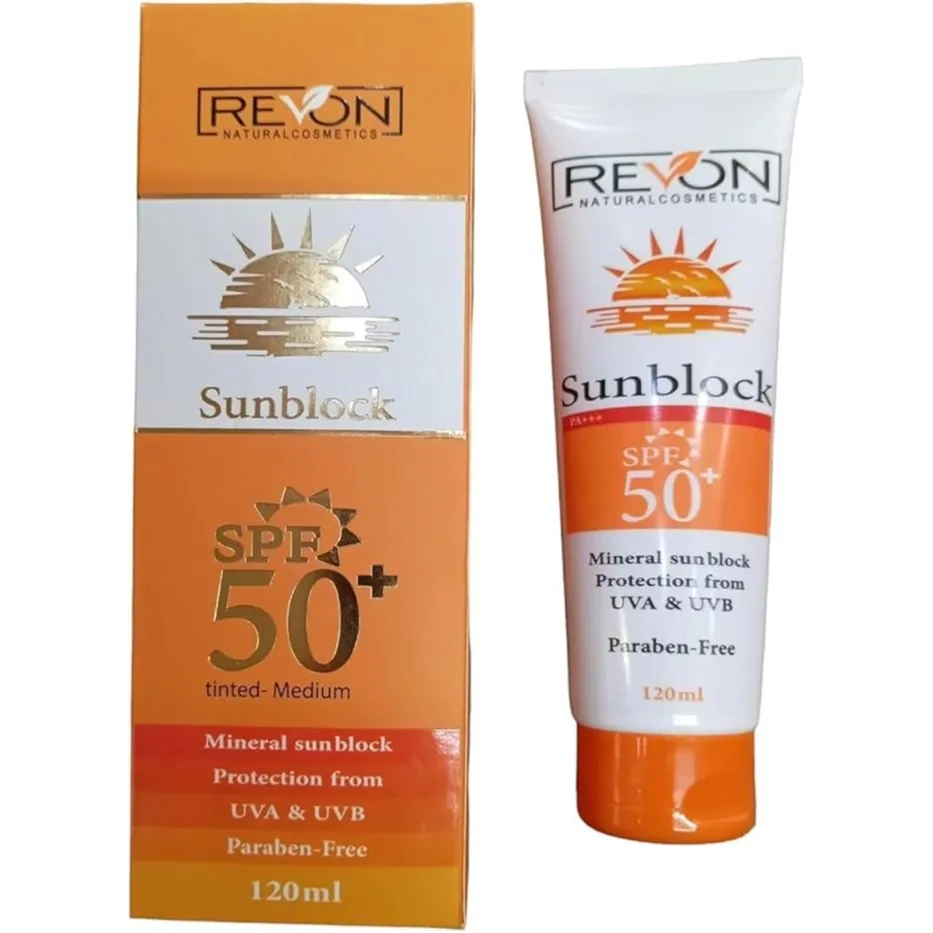 Revon | Sun Block Cream Sunscreen Tinted Medium | 120ml