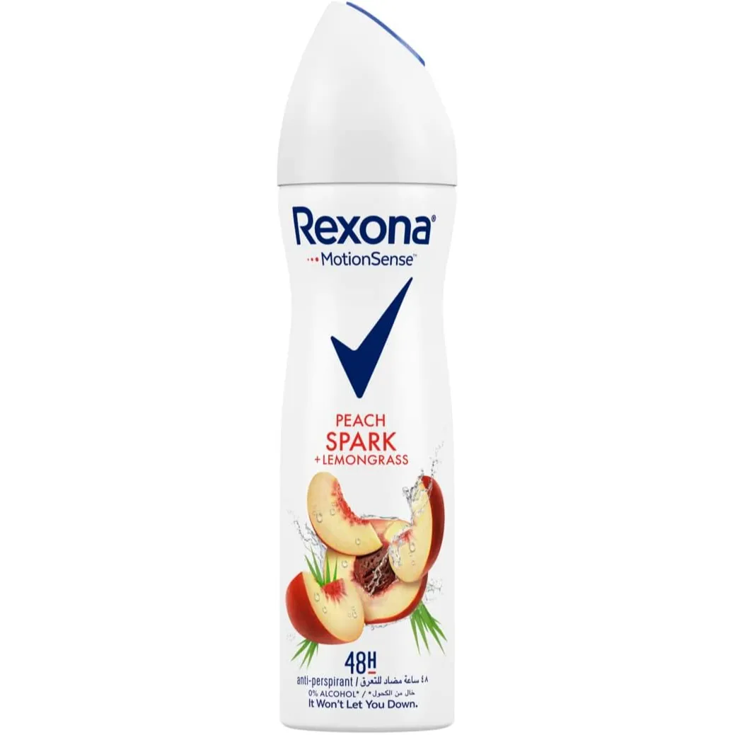 Rexona | women antiperspirant deodorant peach spark & lemongrass spray | 150ml