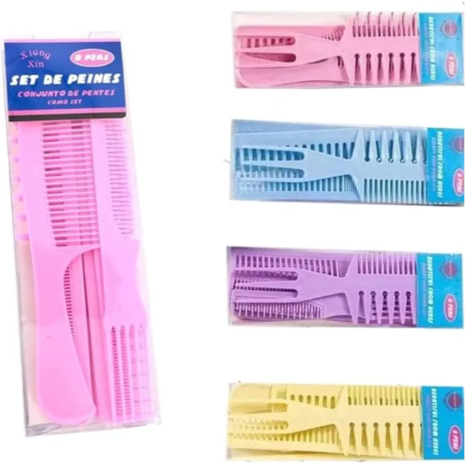 Set De Peines | Comb set Assorted Colors | 8 Pcs