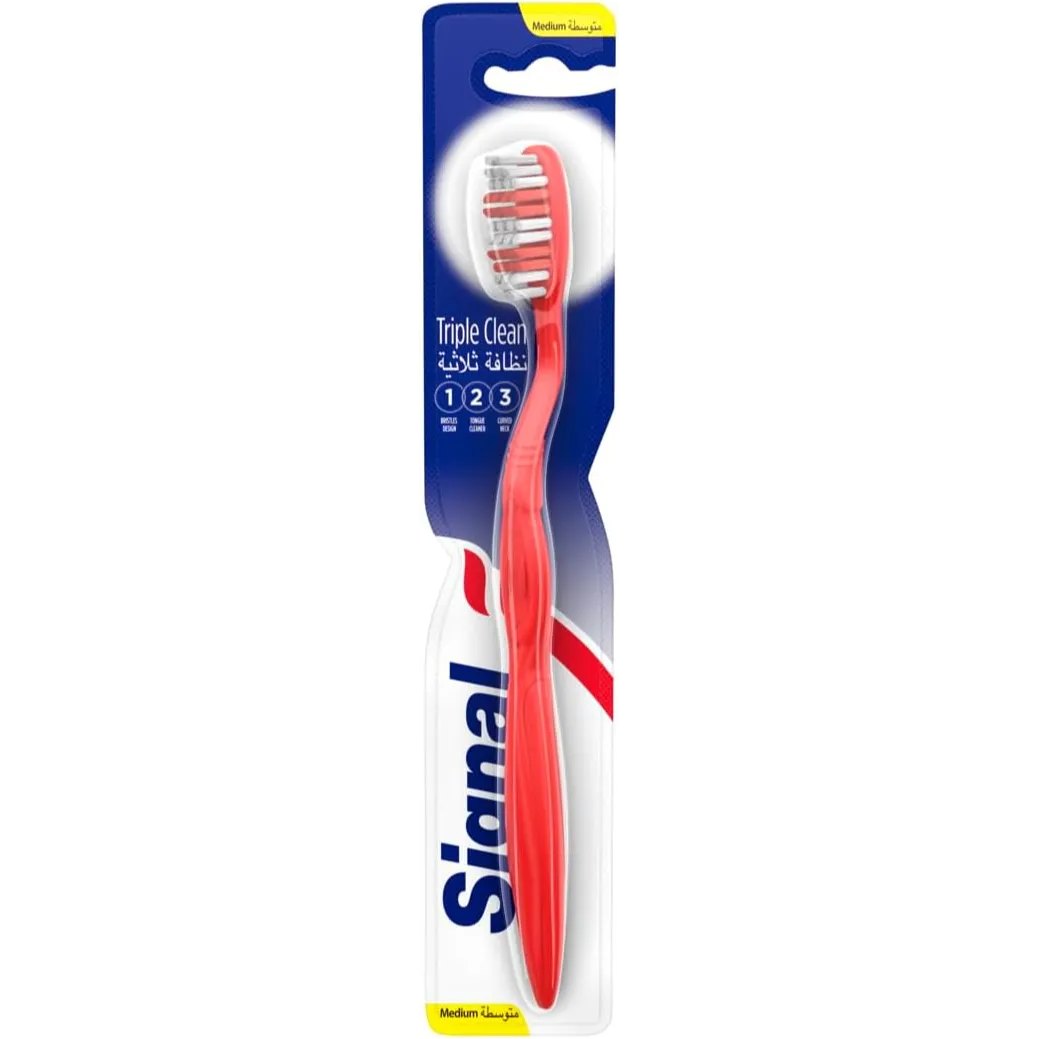 Signal | Triple Clean Medium for plaque removal and protection against cavity Toothbrush 1PC