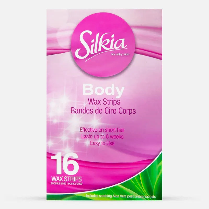 Silkia | Body Wax Strips Pink | 16Pcs