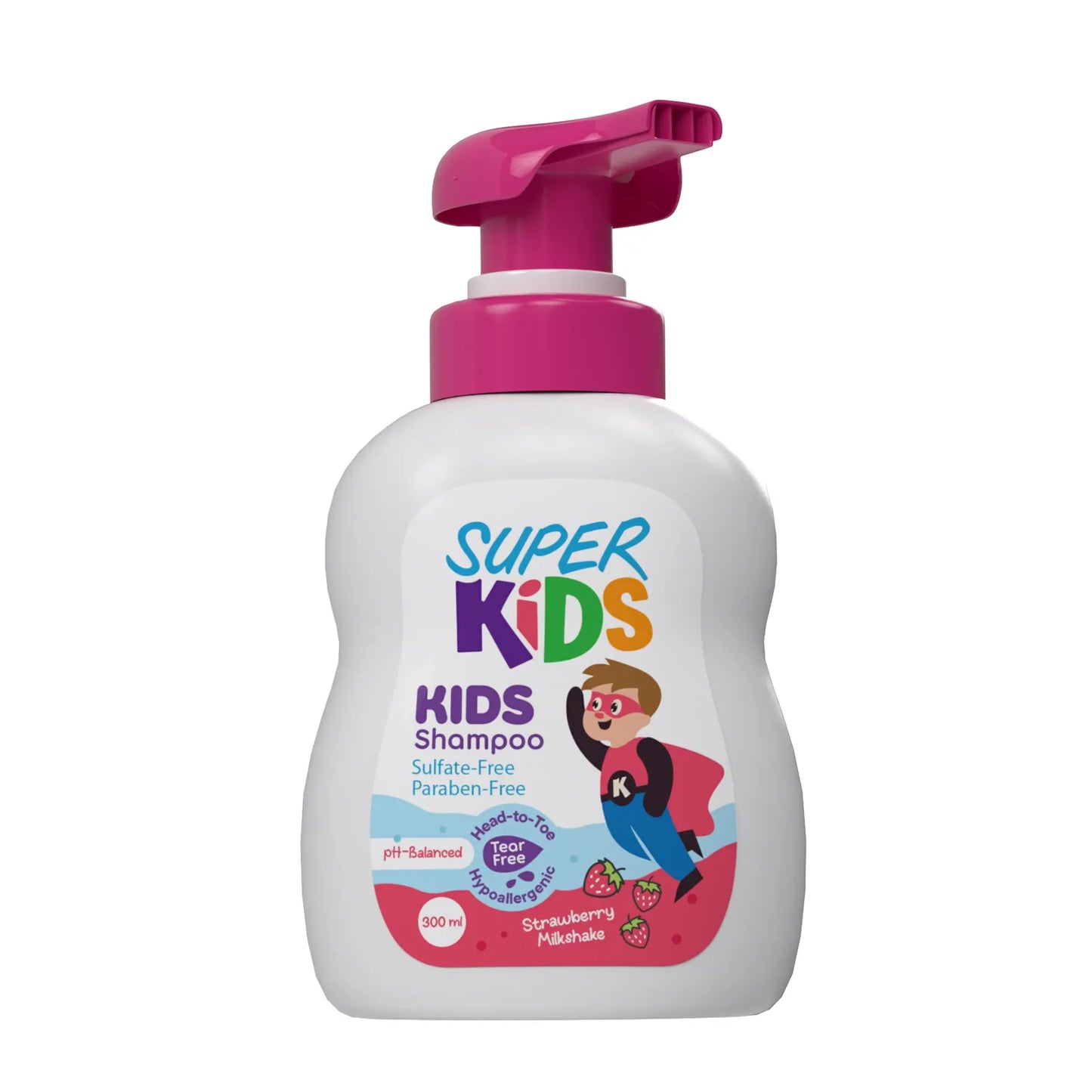 SuperKids | Kids Shampoo with Strawberry Milkshake Scent | 300ml