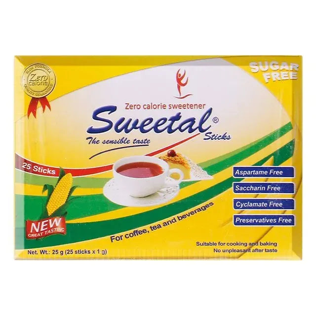 Sweetal | Sticks Diet Sugar - 1gm | 25 Sticks