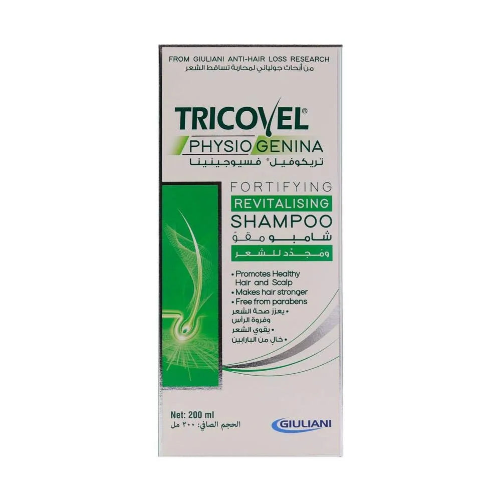Tricovel | Physiogenina Fortifying & Revitalizing Shampoo For Weak & Fragile Hair Parabens Free | 200ml