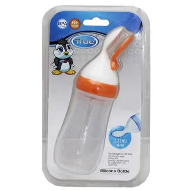 True | Baby Feeding Bottle with Silicone Spoon +6M 18100TR | 125ml