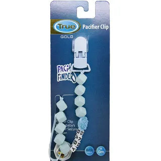True Gold | Pacifier Clip +0M Blue | 1 Pc
