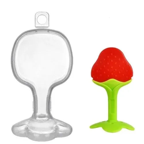 True | Fruit Strawberry Shaped Silicon Teether 18006TR | 1 Pcs