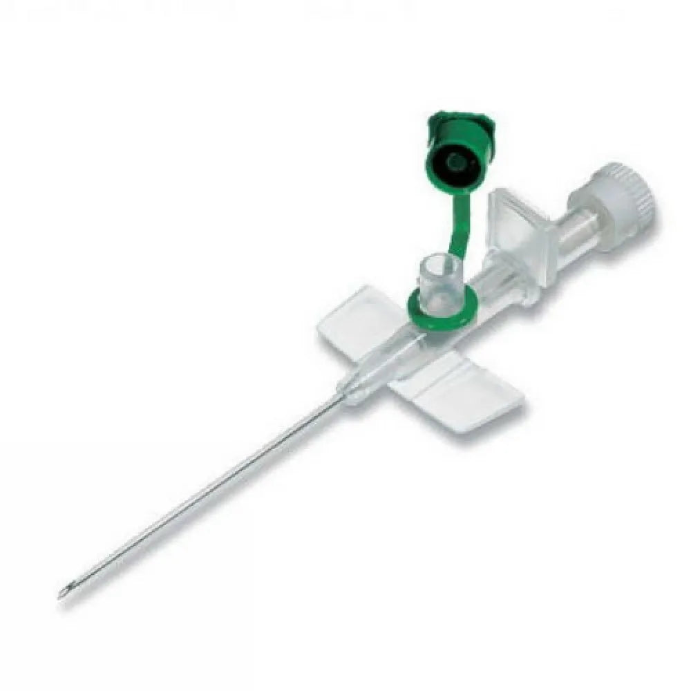 Ultraflon | IV Cannula With Luer Lock & Injection Port Green Size 18