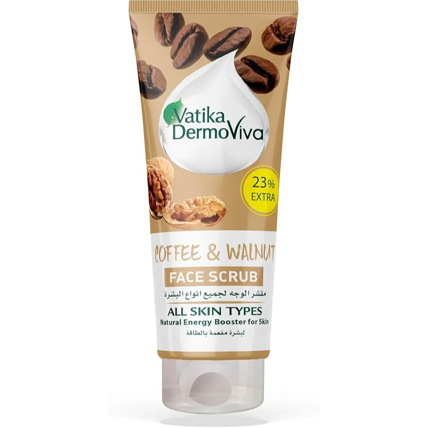 Vatika | Dermoviva Energizing Coffee & Walnut Face Scrub | 150ml