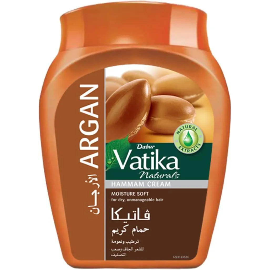 Vatika | Hammam Cream Natural Extracts of Argan Promotes Volume & Nourishes Hair | 250gm