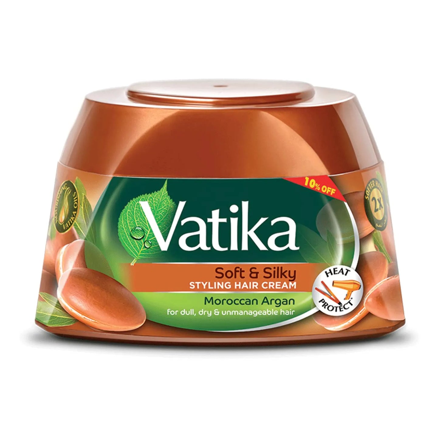 Vatika | Soft & Silky Styling Hair Cream with Argan | 125ml | 10% Off