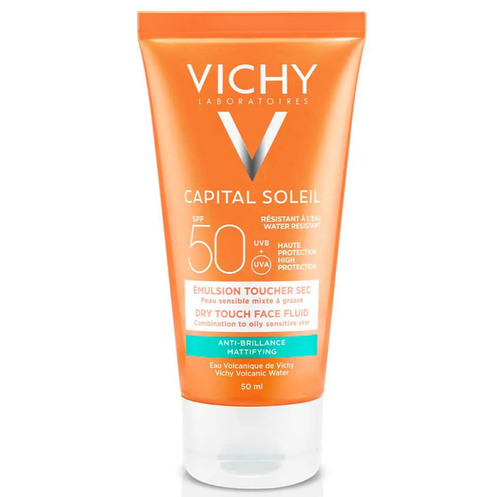 Vichy | Capital Soleil Spf 50 Anti-Shine Dry Touch Solcreme Face Fluid | 50ml