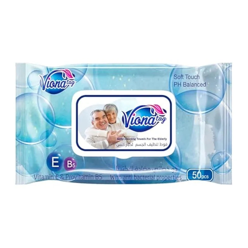 Viona | Water Wipes for Bath | 50 Wipes