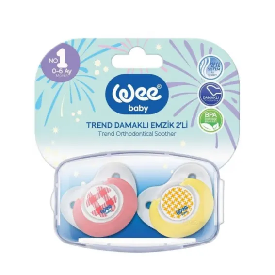 Wee baby | Trend Orthodontic Pacifier from 0-6M | 2 Pcs