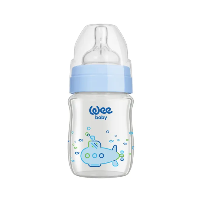 Wee Baby | Heat Resistant Glass Bottle Blue | 120ml