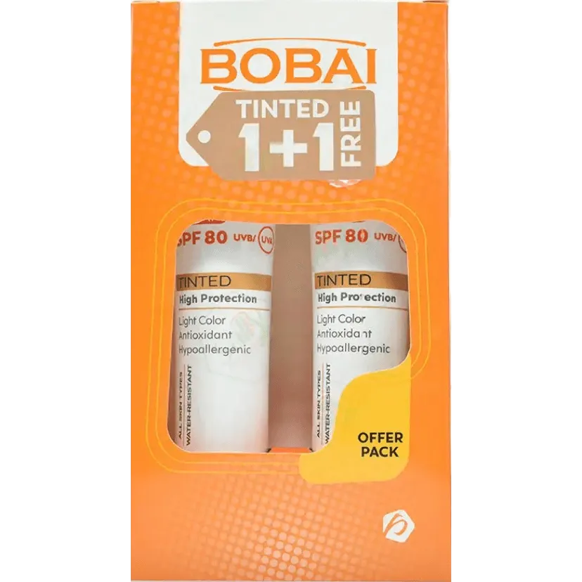 1+1 Bobai | Tinted Sunscreen Cream SPF80 | 60gm