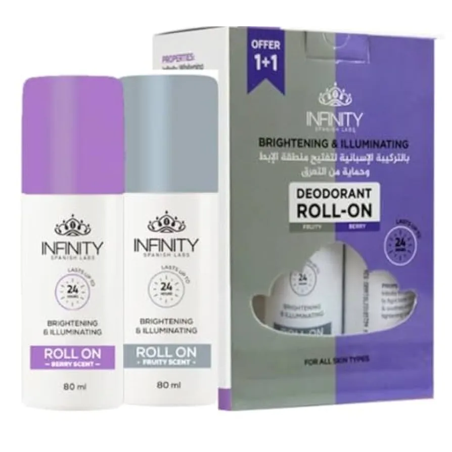 1+1 Infinity | Deodorant Roll on - Fruity & Berry Scents | 80ml