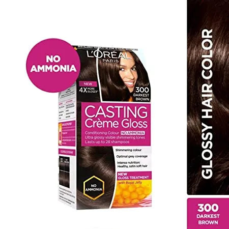 L'Oreal Paris | Casting Creme Gloss Hair Color | 300 Darkest Brown