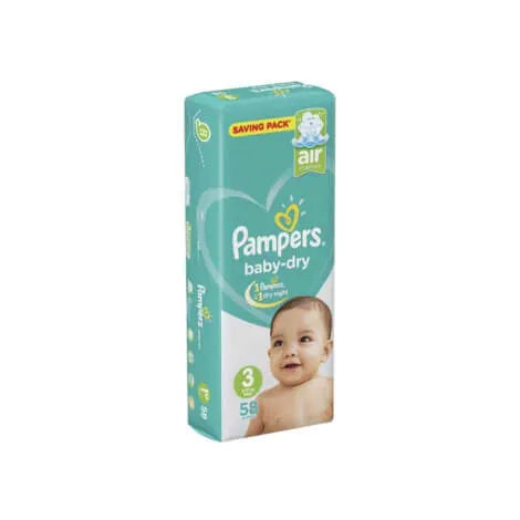 Pampers | Baby Dry Diapers Mini 6-10kg Size 3 | 58 Pcs