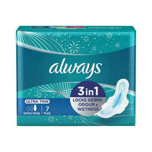 Always | Ultra Thin Extra Long Sanitary Pads with Wings | 7 Pieces