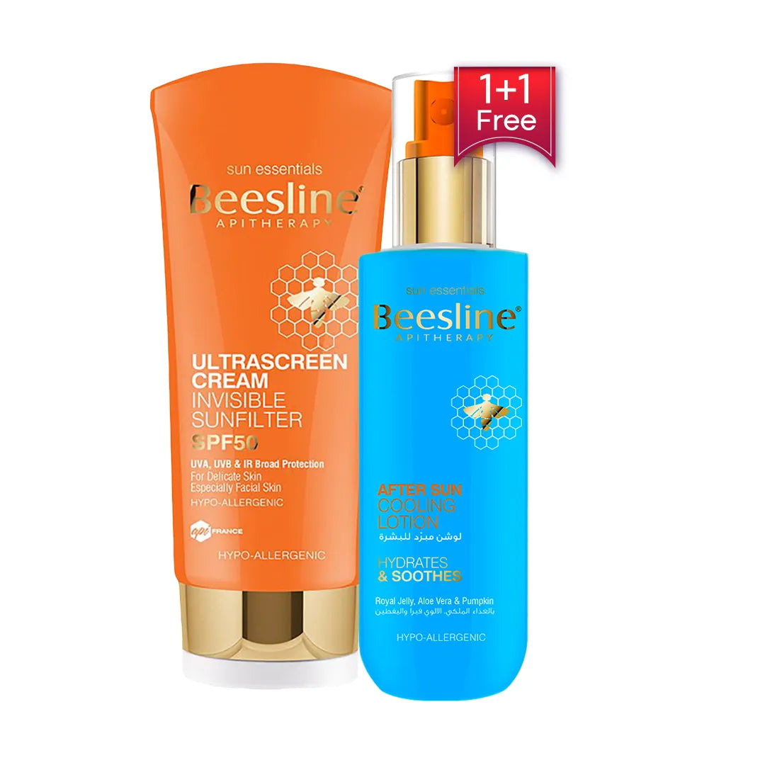 Beesline Ultrascreen Cream Invisible Sunfilter SPF50 + After Sun Cooling Lotion 200 ml Free