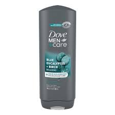 Dove Men + Care Blue Eucalyptus + Birch 24Hr Nourishing Micromoisture Body + Face Wash 18 Fl Oz 532 Ml