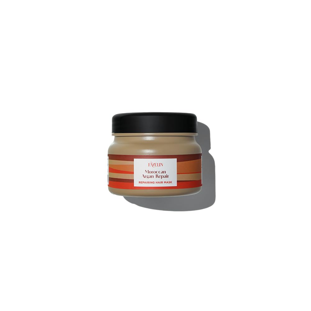 Favelin Moroccan Argan Repairing Hair Mask | Infused with Collagen Keratin Pro-Vitamin B5 | 300 ml