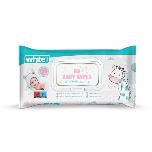 White baby wipes 72 wipes