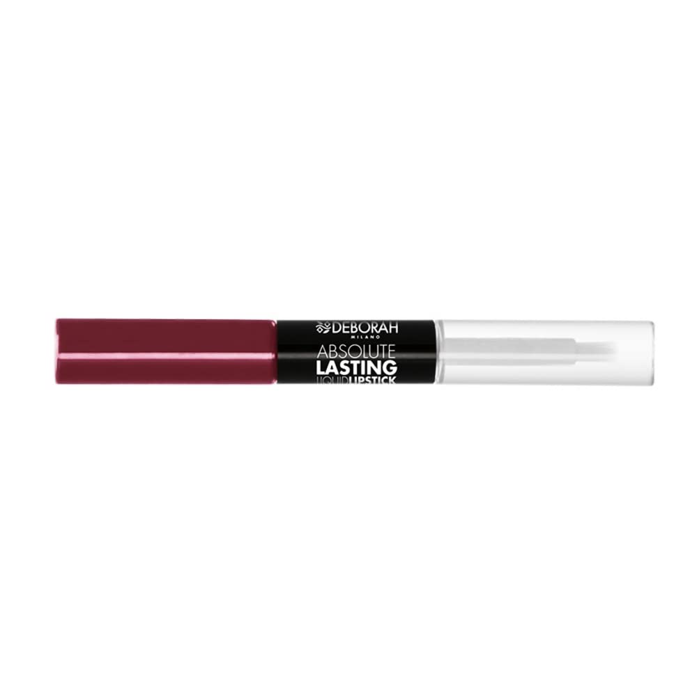 Deborah DH Absolute Lasting Liquid Lipstick - 07 Dark Mauve, 2 x 4 ml