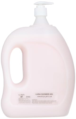 Luna Shower gel rose & milk , moisturizing & long lasting fragranced body wash - 2 liter