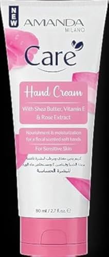 Amanda Milano Hand Cream Shea Butter and Rose Water 80ml - Amazon Egypt alternate view