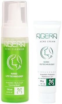 Agera Acne System Cleanser 150ml + Cream 50g Set - Amazon Egypt